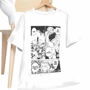 Sukuna vs. Yuji T-Shirt - Jujutsu Kaisen Epic Battle Anime Tee, Manga Itadori Fight Graphic T-Shirt 2024 Unisex Anime Shirt