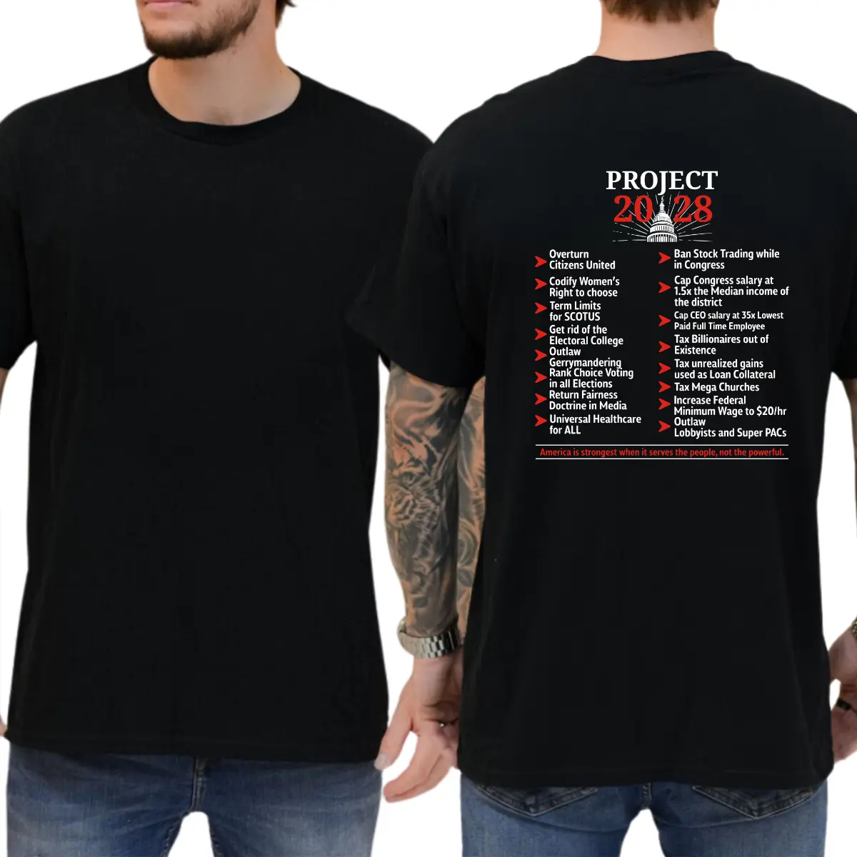 Project 2028 Vision for Democracy T-shirt, Political Shirt, Democrats Shirt, Liberal Tee, 8647 Shirt