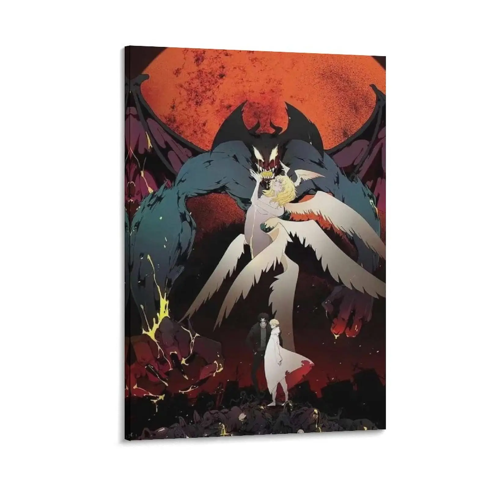 Anime Devilman Crybaby Canvas Wall Art Print, Home Decoration Painting for Bedroom, Bar Decor Gift, Artistic