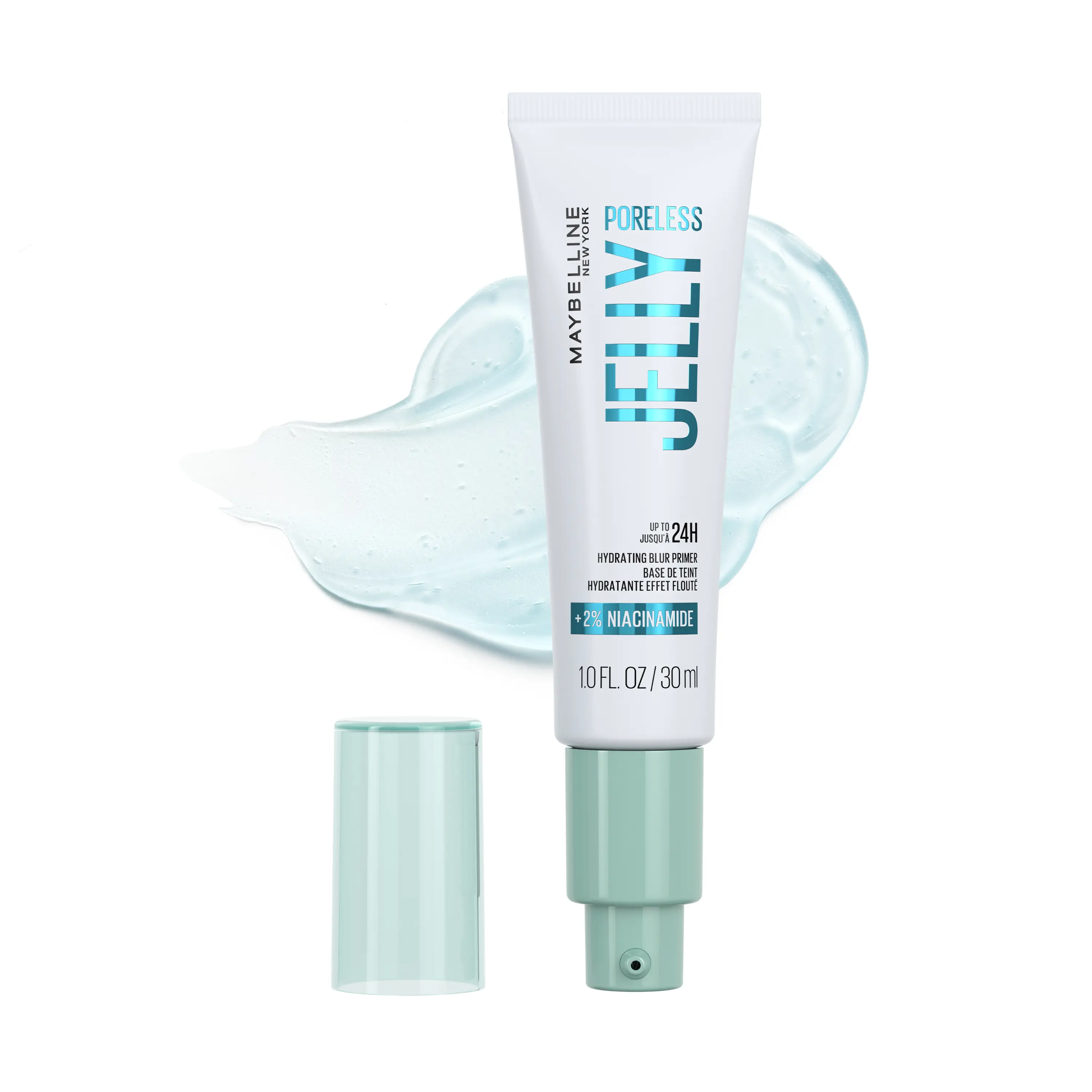 Poreless Jelly Primer, Hydrating, Blurring Makeup Primer with 2% Niacinamide For Up To 24HR Make Up Wear, Maybelline New York Poreless Jelly Primer, Hydrating, Blurring Makeup Primer with 2% Niacinamide For Up To 24HR Make Up Wear, Maybelline New York