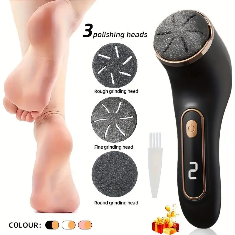 Portable Lightweight Electric Foot Care Kit, Foot Scrubber, Callus Remover, Dead Skin Removal, Foot Scraper for Dead Skin, Smooth, 1200mah Battery, Holiday Gift, Wf-12 Model, Single Item
