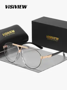 VisiView 1 Pair Unisex Ultimate Simplicity Full Frame Anti Blue Light Plano Glasses Effortless Wear Square Frame Plano Glasses