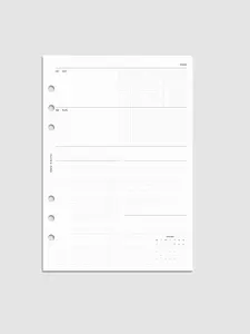 2026 Dated Horizontal Weekly Planner Insert | Monday Start
