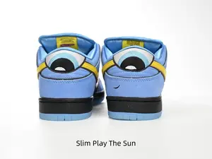 Unisex All Season Matte Nubuck Low Top Street Sneakers, Light Foam Split Cushion Midsole, Durable Two Tone Non Slip Translucent Rubber Outsole, Sleek Light Blue Yellow Stylish Low Cut Skate Shoes For