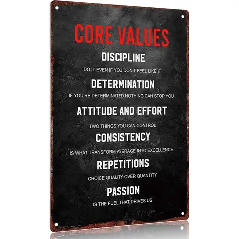 12x8 in Sturdy Rust-Resist Metal Wall Decor Sign with Aluminum Core, Pre-Drilled Hang, Fade-Resistant Hanging Plaque, Bold Motivational Design for Athletes' Home & Office Focus Boost, Dark Aesthetic Home Signs