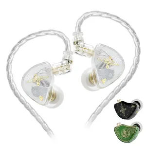 TANGZU Wan’er S.G HiFi 10mm Dynamic Driver PET Diaphragm in-Ear Earphone with Ergonomic Shape, Detachable Recessed 2Pin OFC Braided Cable for Audiophile Musician DJ Stage(Black, with Mic)