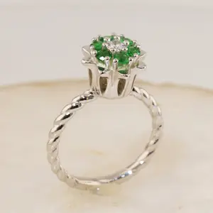 Large Tulip Rings™- Sterling Silver Birthstones