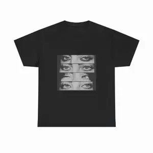 Whimsical Eye Art Unisex Heavy Tee Shirt- Vintage Billie Tee Eilish - Perfect for Art Lovers, Gifts, Casual Wear, Unique Fashion, Creative Expression Basic Womenswear 570