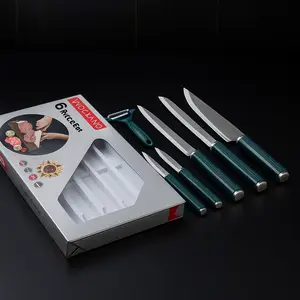 6-Piece Kitchen Knife Set + Peeler | Sharp Multi-Use Knives | Perfect for Home Cooking & Meal Prep