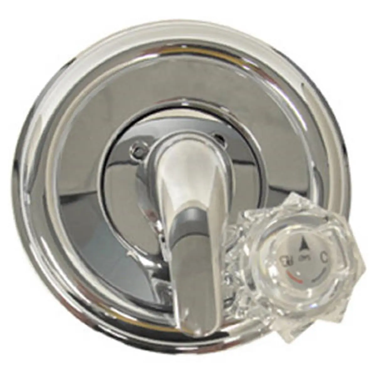 Danco 9D0010003 Universal Chrome Finish Tub and Shower Trim Kit with Acrylic & Metal Handles, Adapter (Includes Adapters), Easy Installation, 1.9 lbs, 5x8.25x10.75 in, Acrylic Handles
