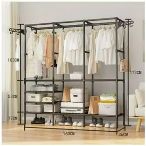 Bedroom Hanger Home Supplies Home Organizers Hangers & Pegs Coat Rack Floor Standing Clothes Hanger Double Row Clothes Hanger Hanging Clothes Hanger Drying Clothes Hanger Home Hanger Garment Hanger Wardrobe Hanger Home Organizer Clothes Hanger