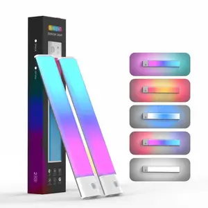 1/2 Pack RGB Motion Sensor Night Light, Aluminium Alloy Cabinet Light LED Color Sensor Light, Dimmable, Adjustable Brightness, Suitable for Home Decor, Cabinet, Kitchen, Bedroom, Game Room, Party, Camping, Aluminum Cabinet Light