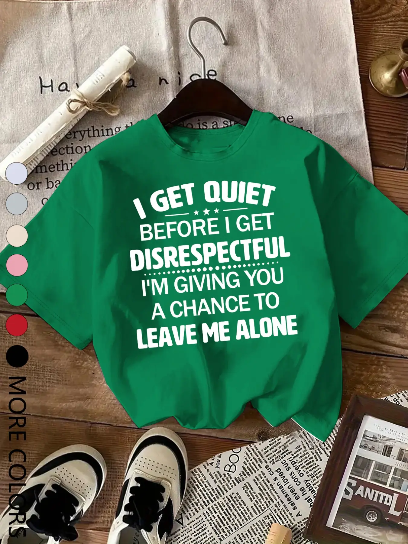 Summer Trendy Short Sleeve, Sporty Letter Print, 100% Polyester Women's Casual Printed Everyday Fitted Round Neck T-Shirt, Comfortable Summer Shirt