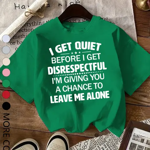 Summer Trendy Short Sleeve, Sporty Letter Print, 100% Polyester Women's Casual Printed Everyday Fitted Round Neck T-Shirt, Comfortable Summer Shirt