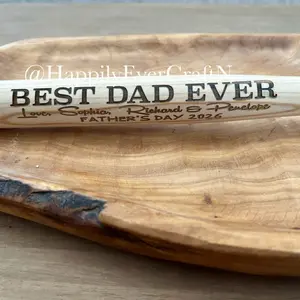 Custom Engraved 18in Baseball Bat - Personalized with Names, Dates - Ideal for Gift, Memorabilia Use