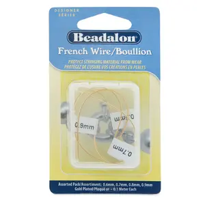 WF199-G: FRENCH WIRE GLD COLOR ASST 0.4M