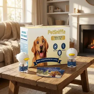 Adanced Dog Calming Diffuser for aStress,DestructiveBehavior, Pee Accidents, Separation Anxiety,Barking,Aggression & Chewing - 2 count Refill Included30-Dayeach - Packaging May Vary（Large pack includes a temperature-sensitive color-changing greeting card）