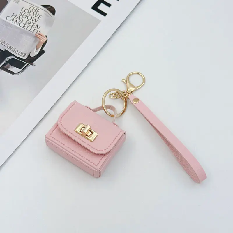 Unisex Creative Mini Bag Keychain - Leather Mini Pouch Wallet Charm, Charm Look Compact Carry Fashion Accessory Gift