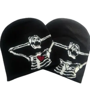 Unisex Street Style Winter Beanie, Soft Knitted Cotton, Fashion  Accessory For Everyday Wear.