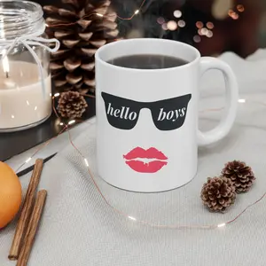 Fun Ceramic Mug, Whimsical Coffee Cup, Gift for Friends, Funny Drinkware, Cute Kitchenware,