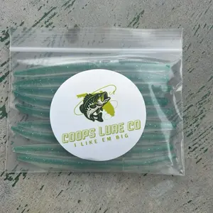 Soft Plastic Senko Worms Fishing Lure, Sea-Foam Green, Core Shot Design