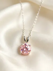 Super Shine Premium D Color 2ct Moissanite Solitaire Necklace, 4-Prong Setting, Non-Allergenic, Non-Fading, Girls Jewelry Gift