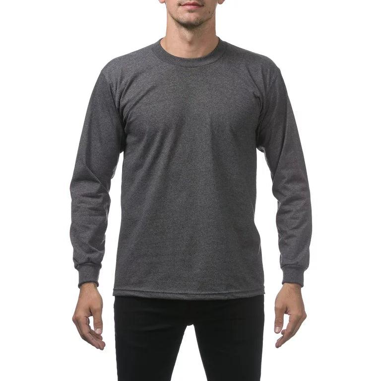 3 Pack Pro Club Men's Heavyweight Long Sleeve T-Shirt
