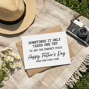 Funny Father's Day Card From First Born Child Gift Card - Gift For Father's Day - Gift For Father - Husband - Best Dad Card