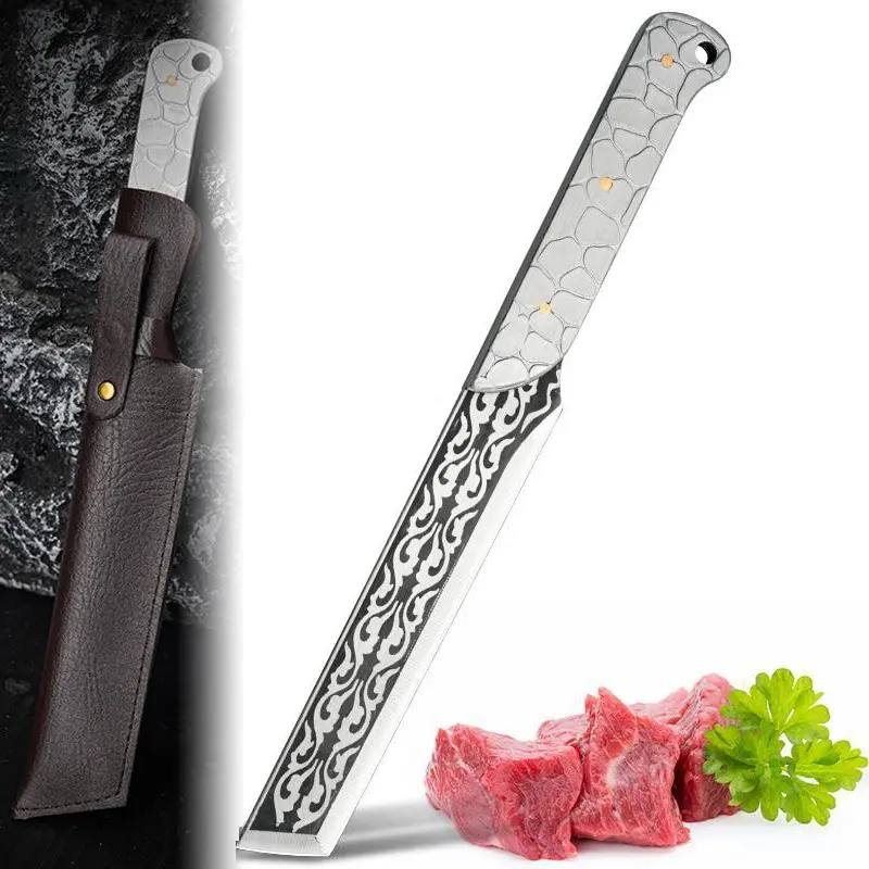 Hand Forge Stainless Steel Multi-Purpose Kitchen Knife, 7.7 Inch Meat Bone Fruit Knife, Cooking Utensils for Home Use, Stainless Steel Knives, Meat Bone Cleaver