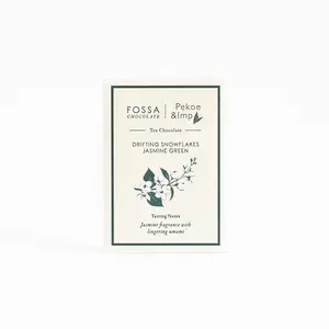 Fossa Drifting Snowflakes Jasmine Green Tea Chocolate, 1.8 oz