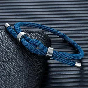 Minimalist Men Women Adjustable 4MM Nautical Forever Knot Rope Bracelet For Lovers Dad Son Boyfriend Jewelry Gifts