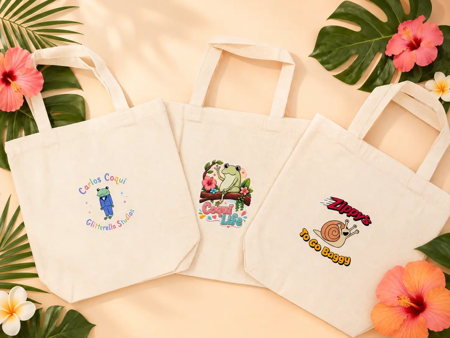 Carlos Coqui Canvas Tote Bags (3 options)