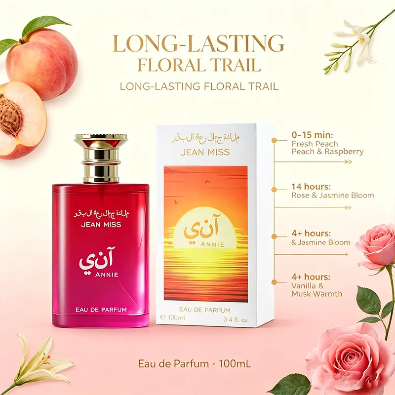 100 ml women's perfume. A warm and soft Arabian floral fragrance with long-lasting scent. The stunning gradient red bottle comes in a sunset-themed gift box. This great-value perfume is the ideal choice for everyday wear, dates, and weddings.
