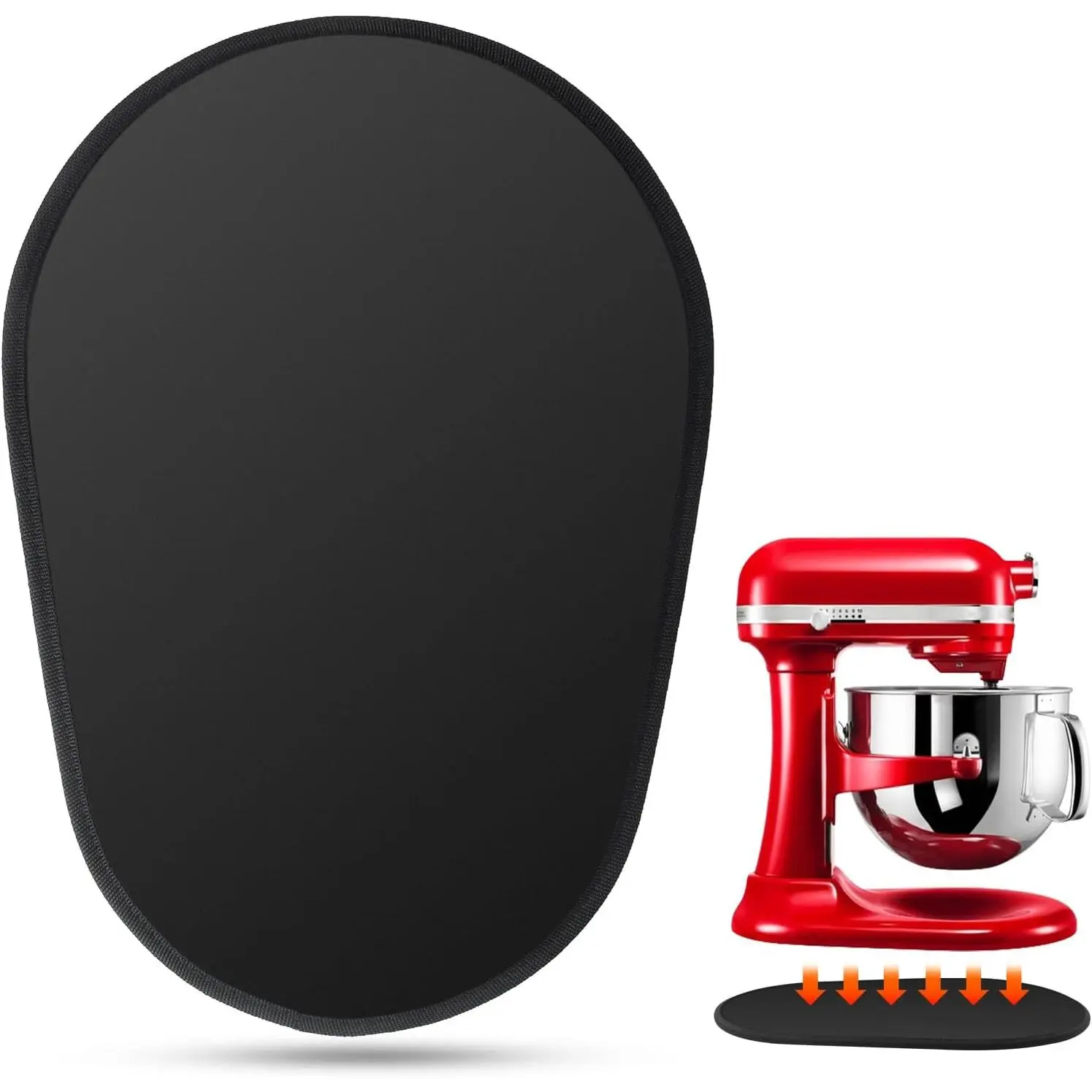 Mixer Sliding Mat for 5-8 Qt Bowl Lift Stand Mixer Black Counter Top Accessory Slider Pad Appliance Mover