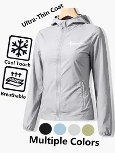 Womens Hooded Skin Coat with Alexandra Signature Print Loose Slim Fit Comfortable Breathable Lightweight QuickDrying SkinFriendly for Daily Commute Casual Outings Outdoor Trips Multiple Colors AllSeason Versatile Jacket Coat