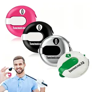 4-Piece Golf Score Counter Set, Mini Shot Clicker, One-Button Reset, Glove & Belt Clip, Golf Bag Accessory, Up to 12 Shots