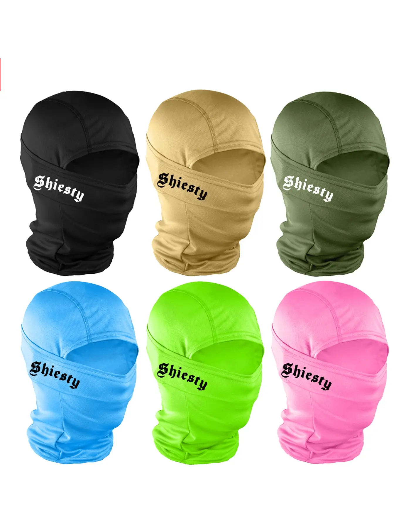 Letter Print Ski Mask for Men & Women, Woven Fabric Loose-Fit Design, Motorcycle Gear All-Season Windproof Balaclava, Balaclava Headwear
