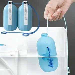 New Blue Hanging Rope Toilet Cleaning Box, Easy Installation & Replacement, Odor Removal, Long-Lasting Scent, Scented Deodorizing Bathroom Cleaner Tool