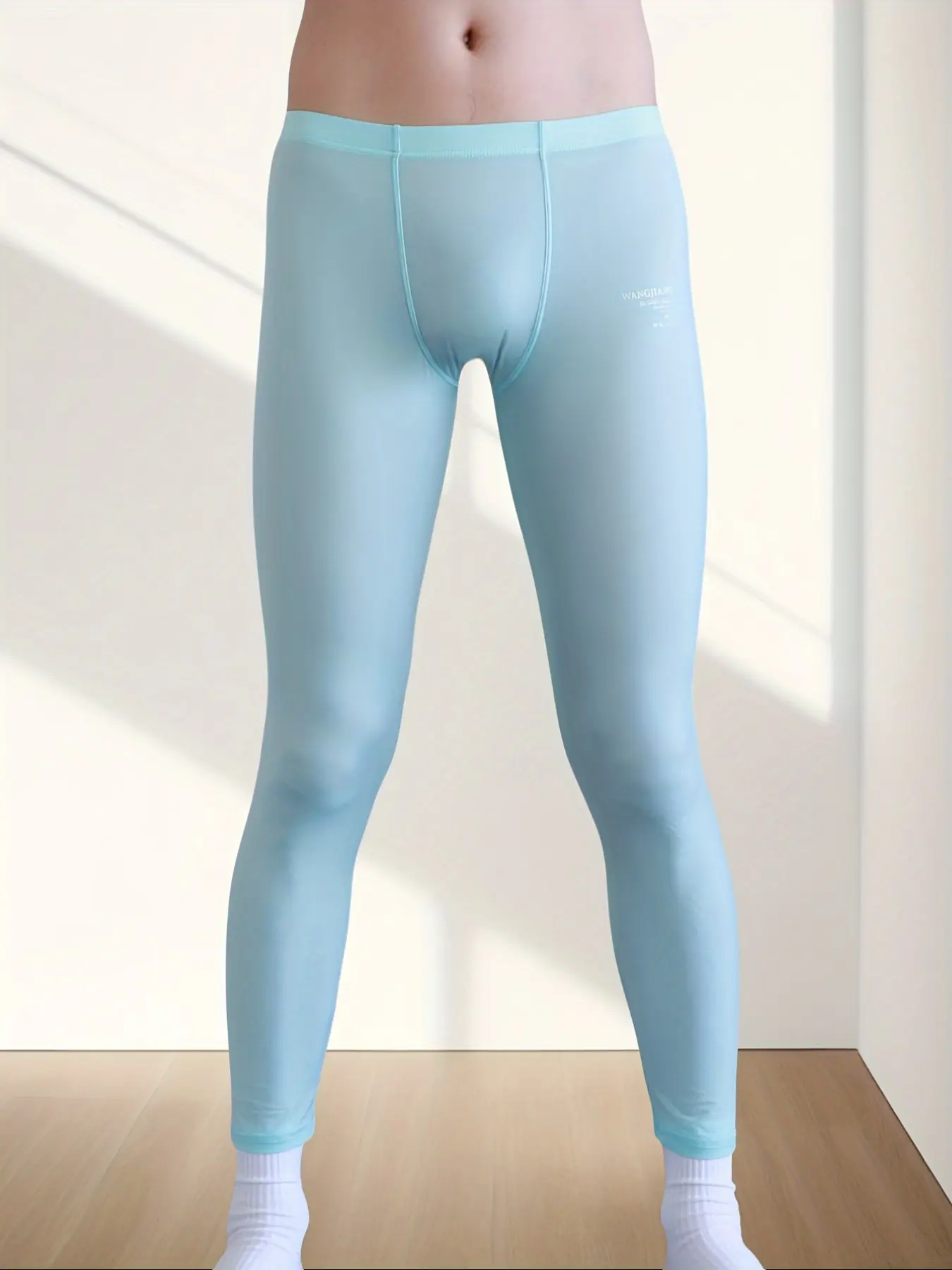 1Pc Men's Solid Shaping Long Pants, high elasticity compression fit, quick-dry & breathable, skin-friendly and cool, stretch shaping leggings High Stretch Bottoms Activewear Bottoms for yoga, outdoor and fitness sports