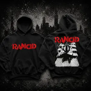 Rancid Out Come The Wolves Double-Sided Hoodie, 90s Punk Rock Graphic Unisex Hoodie