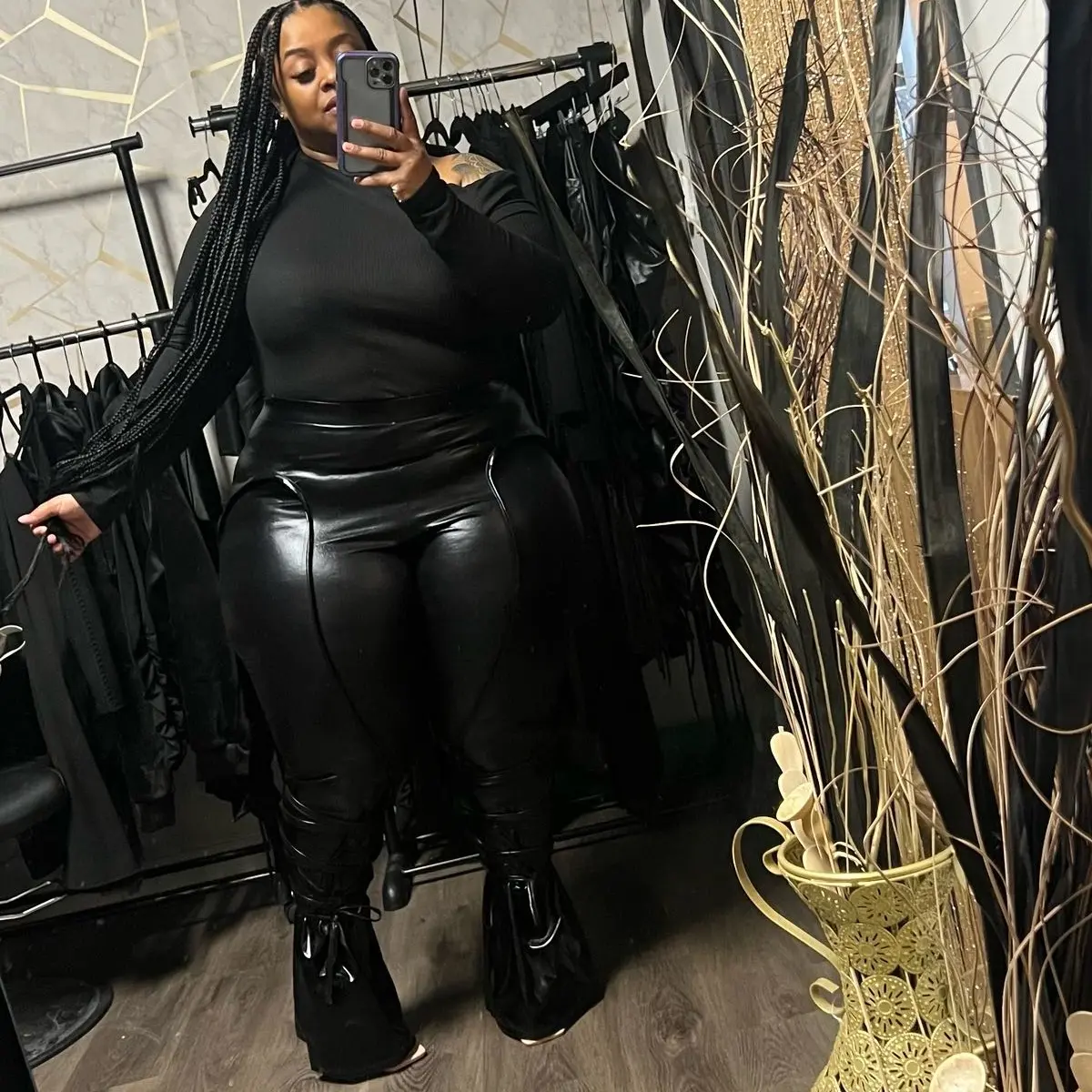 Metallic pants with Tie up string Metallic pants with Tie up string
