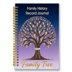 5.5x8.3-inch Spiral Notebook | Ideal for family history, DNA tracing, genealogy enthusiasts, and researchers. Educational cover design. Undated. Softcover.