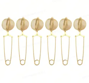 6Pack Tea Strainers for Loose Tea, Stainless Steel Tea Infuser with Handle Fine Mesh Tea Ball Filter Tea Diffusers Steeper for Loose Leaf Tea, Spices, Seasonings (Golden) - Tools Hardware.
