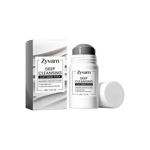 Zyvarn Cleansing Mud Stick, Solid Form to Remove Facial Oil, Refreshing & Portable for Daily Use