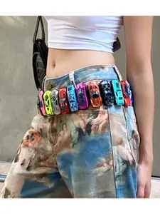 2026 New Arrival Colorful Mini Car Waist Belt DIY Same Style Dopamine Niche Ins Versatile Denim Pants Waist Chain Statement Belts