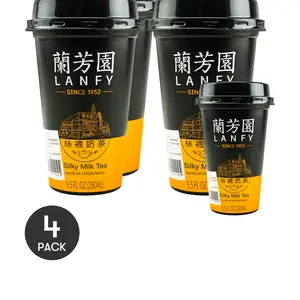 4Packs LAN FONG YUEN Hong Kong Milk Tea - Authentic, Ready-to-Drink Iced Tea, 9.46fl oz/Pack