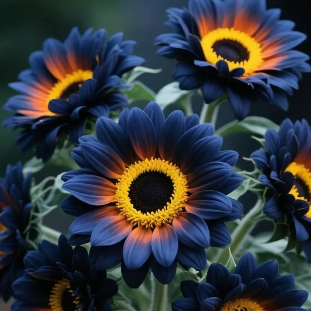 50 Midnight Flame Sunflower Seeds – Non-GMO Heirloom Variety – Pollinator Attractant – Great for Garden Borders