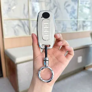 ACEBOY for Nissan - 5 Buttons Soft TPU Key Fob Case for 2023 2024 Pathfinder Rogue Versa Kicks 2025 Sentra Patrol Armada Full Protection Smart Remote Key Shells