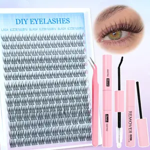 Self-Made False Eyelash Extensions, Natural Look with Dense Effect, Non-Toxic D Curl Lashes, Suitable for Home Use, Mixed Styles