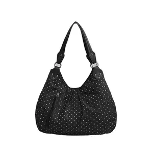Fashionable Vintage Messenger Bags New Polka Dot Handbag Korean-style Large-capacity Tote Bags Versatile Comfortable Casual Bags